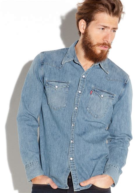 chemise jean prada|Vêtements en denim pour Homme .